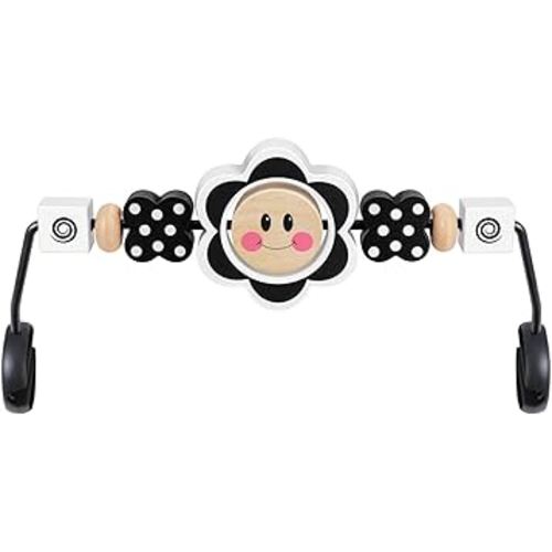 Baby Bjorn Bouncer Toy Bar, Toy for Baby Bouncer Soft & Bliss, Easy to Attach and Remove, Child-Friendly Materials, Exciting Design for Curious Babies, Black and White Flowers