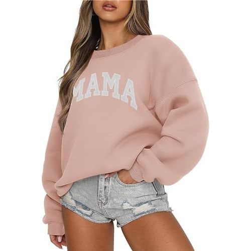 LOMON Crewneck Sweatshirt for Women Casual Oversized Pullover Hoodies Long Sleeve Fleece Tops Sweater