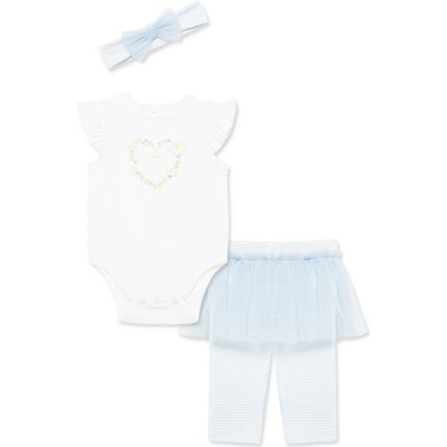 Daisies Bodysuit, Skirted Leggings & Headband Set