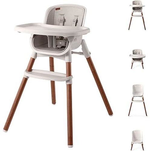 Chicco Zest LE 4-in-1 Folding High Chair, Feeding Chair, Toddler Chair and Youth Stool, Multi-Use Easy Clean High Chair, Chai/Beige