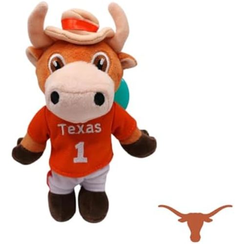 Gamezies Baby Boy and Girl Silicone Pacifier with College Mascot Stuffed Toy Plush, Collegiately Licensed, Hook 'Em, University of Texas