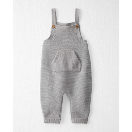 Baby Organic Cotton Sweater Knit Overalls in Heather Grey - Little Planet | Carter's