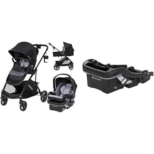 Baby Trend Passport Switch Modular Travel System with EZ-LiftTM 35 Plus Infant Car Seat and Extra Base, Dash Black