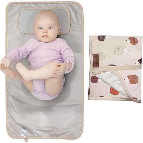 Hamur Home Portable Changing Pad – Waterproof, Washable & Easy Wipe Clean, Foldable Travel Baby Changing Mat for Diaper Bag, Compact & Lightweight, Must-Have for Newborns (Urchin Pattern)
