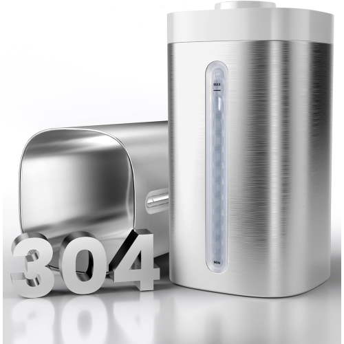 Stainless Steel Humidifier, Easy to Clean, Dishwasher Safe, Cool Mist Humidifiers for Bedroom