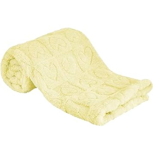 Yurhap Fleece Baby Blanket Heart Checkered Blanket, Ultra Soft Cozy Baby Blankets for Girls Boys, Fluffy Infant Toddler Newborn Receiving Blankets for Crib Stroller 30”×40” (Yellow)