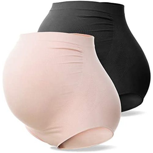 SUNNYBUY Women's Maternity High Waist Underwear Pregnancy Seamless Soft Hipster Panties Over Bump