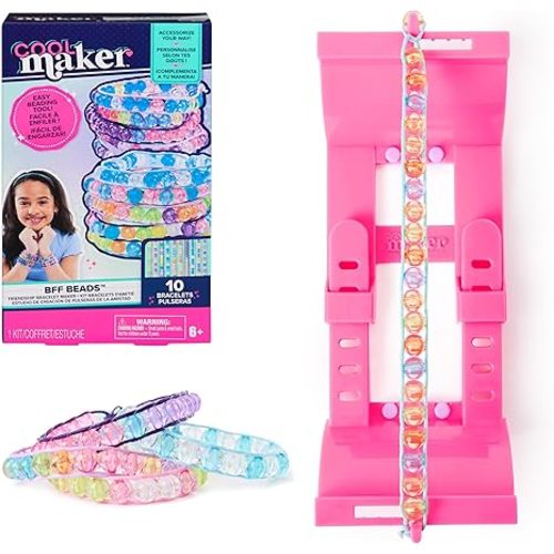 Cool Maker Stack'd Heishi Studio Bracelet Making Kit with Easy Beading Pen & Over 1200 Beads, Makes 15 Bracelets, Arts and Crafts Toys for Girls Ages 7 and Up