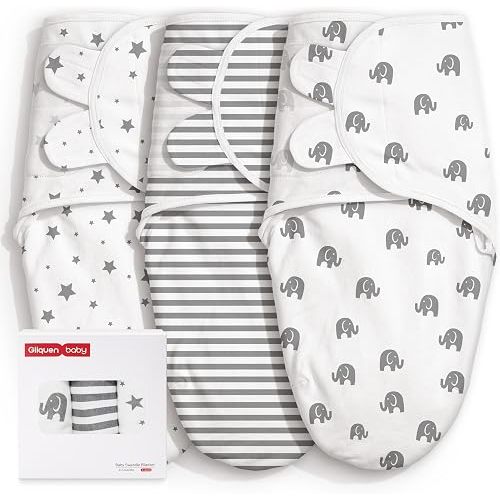 GLLQUEN BABY Swaddles for Newborns 0-3 Months, Adjustable & Easy Fastener