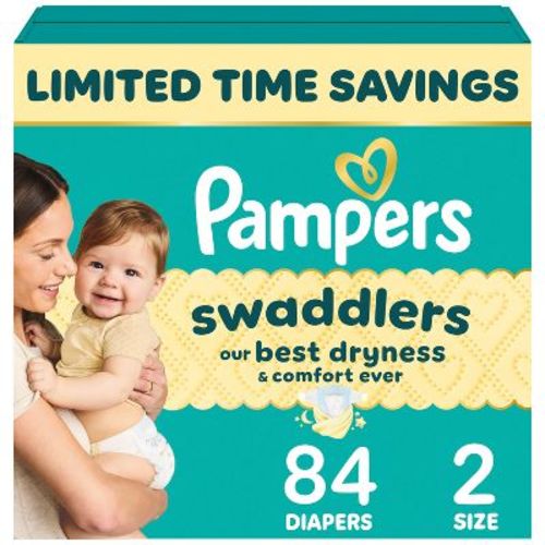 Pampers Swaddlers Sensitive Disposable Diapers - Size 2 - 84ct: With Aloe, Paraben-Free, Wetness Indicator, Latex-Free