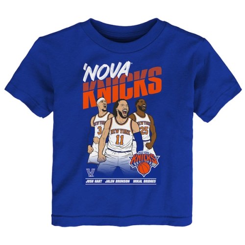 Toddler Outerstuff Jalen Brunson, Josh Hart & Mikal Bridges Blue Nova Knicks T-Shirt