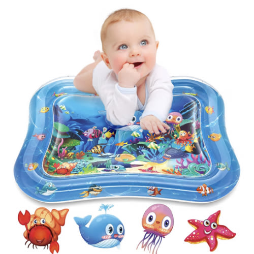 Infinno Inflatable Tummy Time Mat Premium Baby Water Play Mat for Infants and Toddlers Baby Toys for 3 to 24 Months, Strengthen Your Baby's Muscles, Portable