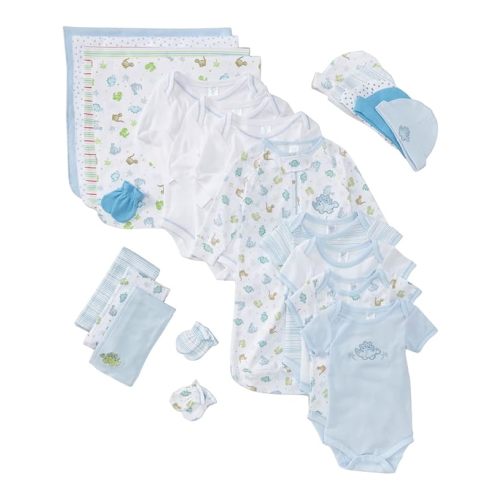 Spasilk 23-Piece Essential Layette Gift Set for Newborns, Clothes for Baby Boys and Girls, Baby Shower Gifts, 0-6 Months