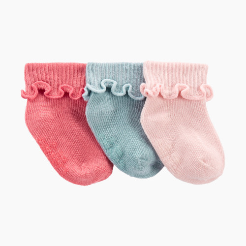 Carter's Foldover Socks (3 Pack) - Multi Color, NB