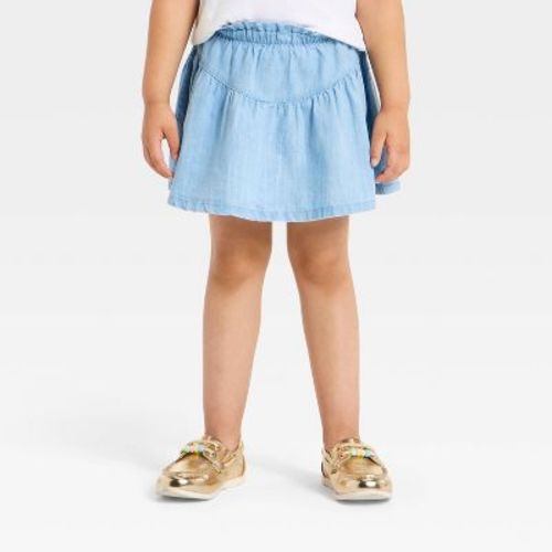Toddler Girls' Denim Twill Skort - Cat & Jack™ Medium Wash 5T