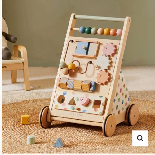 Tiny Land® Versatile Natural Wooden Baby Walker