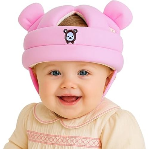 Baby Head Protector for Crawling Walking, Infant Helmet with Foam Bumpers, Adjustable Baby Helmet for Crawling Walking, Toddler Helmet - Head Protector for Baby Walking 6-24 Months.