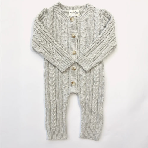 Luna + Luca Classic Cable Knit Jumpsuit - Natural