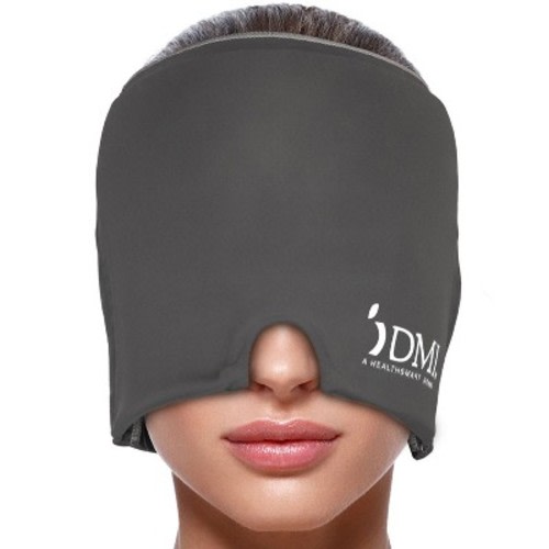 DMI Ultra Migraine Relief Cap, Hot/Cold Headache Ice Pack Mask, Gel Cap, FSA/HSA