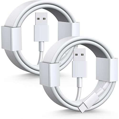 USB to USB C Cable 12Ft, 2-Pack Long USB A to USB C Cable Fast Charging, Premium TPE Type C Charger Cord for iPhone 16 15 Pro Max Plus, Samsung Galaxy S25 S24 S23 Ultra,S23+, LG, Pixel, Moto etc.