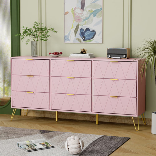 Willa Arlo™ Interiors Telfair 9 Drawer 58.9" W Dresser & Reviews | Wayfair