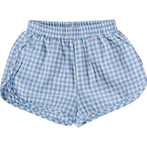 Blue Gingham Shorts