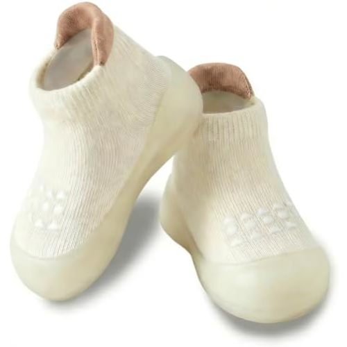 Hstyle Baby Sock Shoes Toddler Walking Shoes Infant Non-Slip Slippers Soft Rubber Sole Sneakers for Baby Boys Girls
