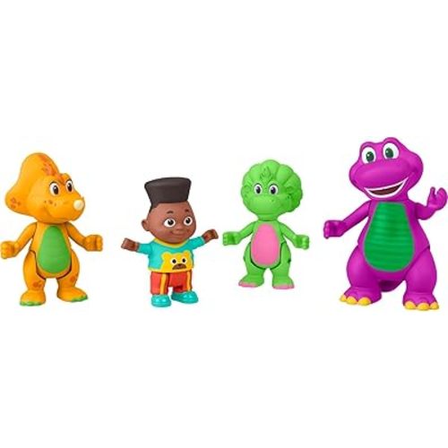Fisher-Price Barney’s World Toddler Toys, Hey Friends Pack with Four Figures to Make up Adventures, Kids Ages 2+ Years