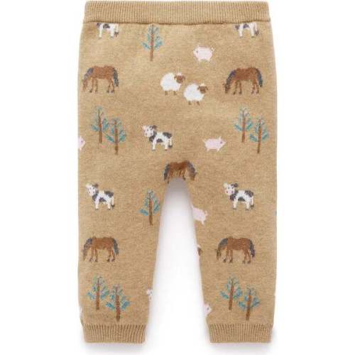 On The Farm Leggings Farm Jacquard - Purebaby | Maisonette