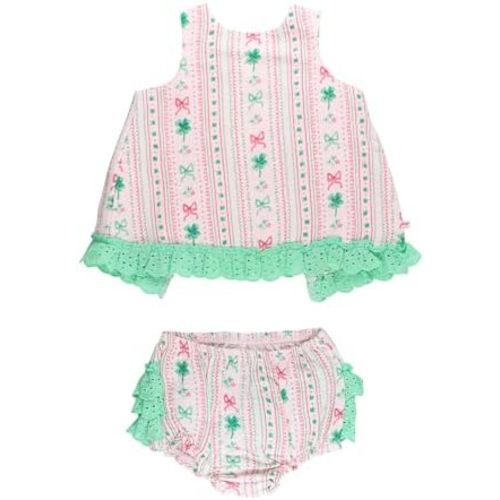 RuffleButts Baby/Toddler Girls Swing Top & Bloomer Coordinated Set