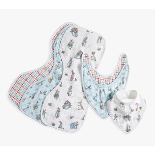 Peter Rabbit™ Organic Muslin Bib and Burp Set