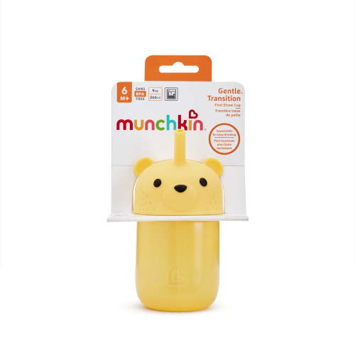 Munchkin Gentle™ Transition Honey Bear Straw Cup for Babies and Toddlers 6 Months and Up, Squeezable Sippy Bottle for Easy Drinking, 9 Ounce, Yellow - Walmart.ca