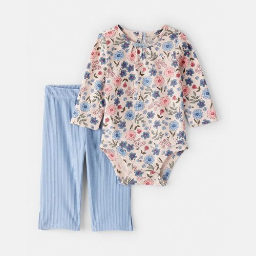 Baby Girl Carter's 2-Piece Floral Bodysuit & Pant Set