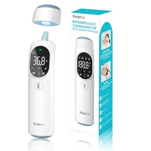 Thermometer Forehead and Ear Thermometer, Digital Infrared Thermometer, Baby Thermometer, Accurate,1s Measure, 40 Set Memory, Mute Mode, LED Screen, for Adults, Kids with Storage Bag