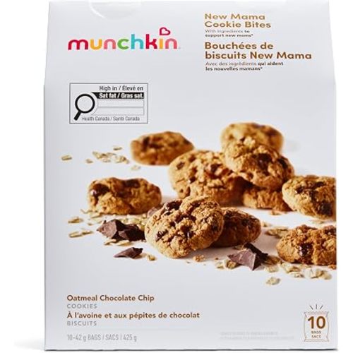 Munchkin New Mama Cookie Bites 1.5oz Chocolate Chip Cookies - 10ct