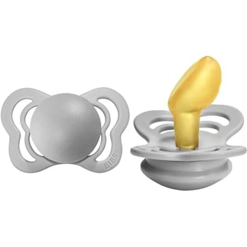 BIBS Pacifiers - Couture Collection | BPA-Free Baby Pacifier | Made in Denmark | Set of 2 Cloud Color Premium Soothers | Size 0-6 Months
