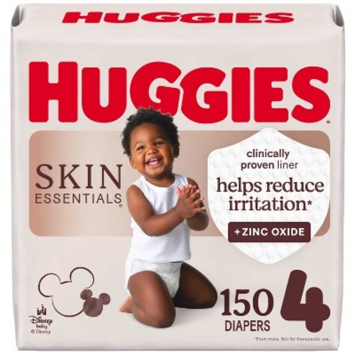 Huggies Skin Essentials Dermatologist Approved Diapers - Size 4 - 150ct