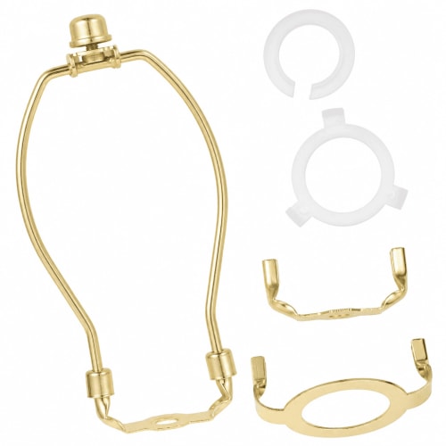 Florenta 1 Set Lamp Harp 6 Inch Heavy Duty Lamp Shade Bracket Lampshade Adapter