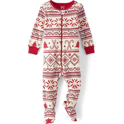 (0-3) The Children's Place Baby And Kids, Sibling Matching, Christmas Pajama Sets, Cotton