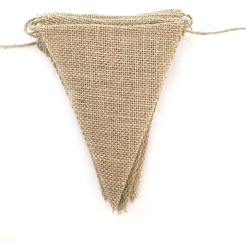 LWR CRAFTS Burlap Bunting Banner Triangle 13 Pieces 10 feet
