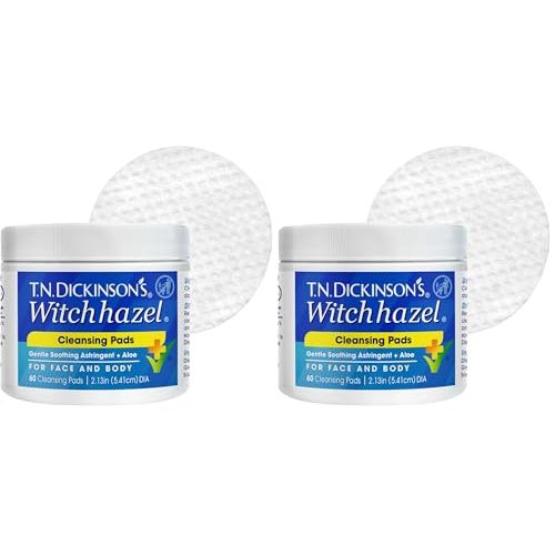 T.N. Dickinson's Witch Hazel Cleansing Pads, 60 Count (Pack of 2)