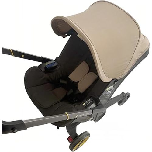 Khaki Canopy Replacement Set for Doona Stroller & Car Seat - 3-in-1 with Shoulder Straps, 1-Min Easy Install, Perfect Fit for Baby