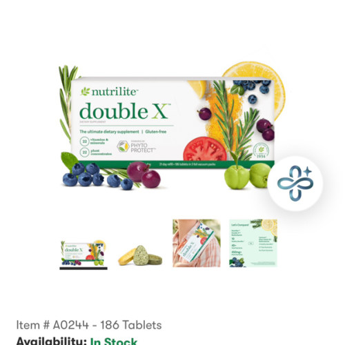 Nutrilite™ Double X™ Vitamin/Mineral/Phytonutrient Supplement - 31-Day Supply with 3-Compartment Case | Vitamins & Supplements | Amway