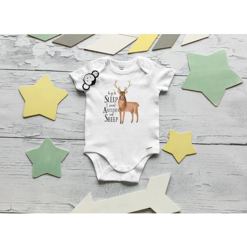 Deer Antler Baby Onesie®: Hunting Buddy Shower Gift