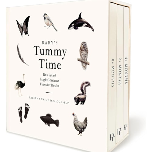 Baby's Tummy Time Book Box Set: A 3-Book Box Set of High-Contrast Art for Visual Stimulation at Tummy Time (Tabitha Paige Children's Book Series)