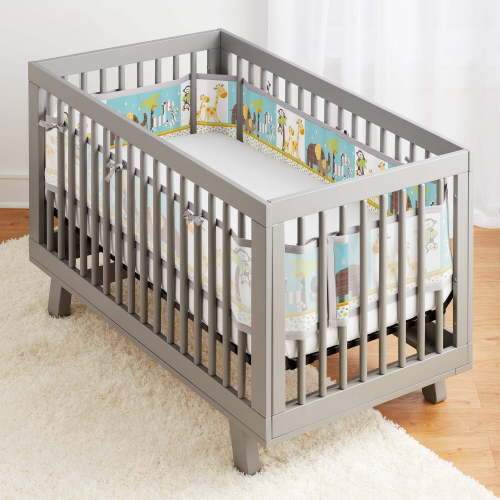 BreathableBaby Breathable Mesh Crib Liner – Classic Collection – Best Friends – Fits Full-Size Four-Sided Slatted and Solid Back Cribs – Anti-Bumper