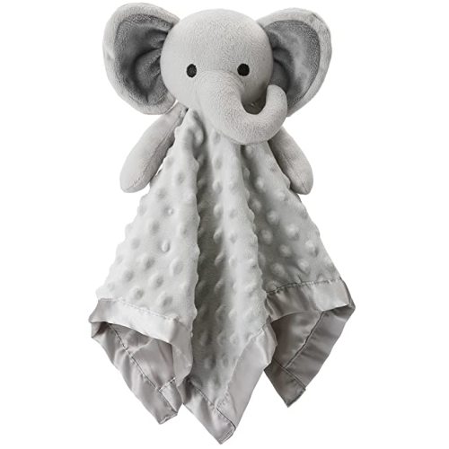 Pro Goleem Elephant Loveys for Babies Soft Security Blanket Infant Snuggle Toy Stuffed Animal Blanket Baby Registry Search Baby Boy Gifts for Infant and Toddler Gray 16 Inch