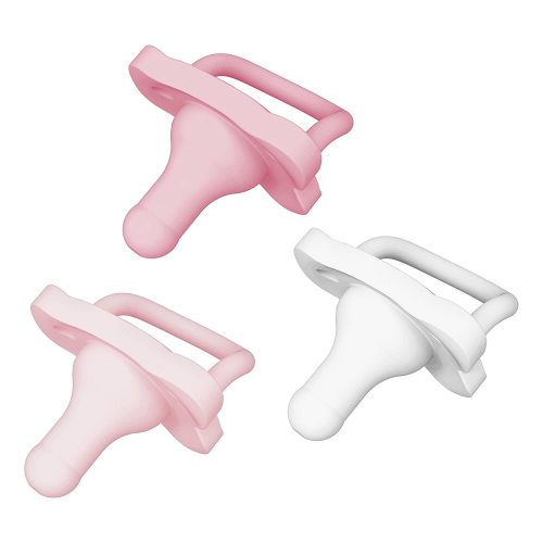 Dr. Brown's HappyPaci 100% Silicone Pacifier 0-6m, BPA Free, White, Pink, Light Pink, 3 Pack
