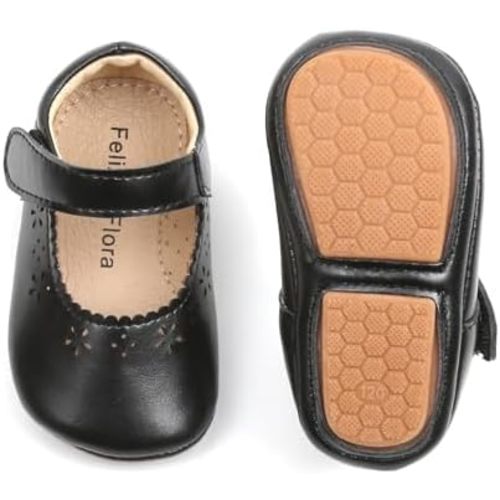 Felix & Flora Soft Sole Baby Shoes - Infant Baby Walking Shoes Moccasinss Rubber Sole Crib Shoes