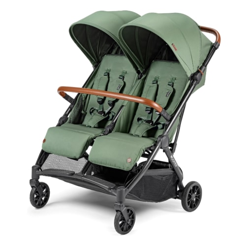 Bēbee Twin: Best Folding Double Stroller | Bombi Gear - Moss Green